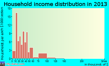 Diamond City household income distribution