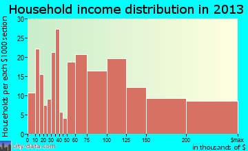 Port Jefferson household income distribution