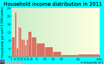 Rhinebeck household income distribution