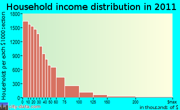 Rochester household income distribution