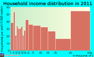 Rye household income distribution