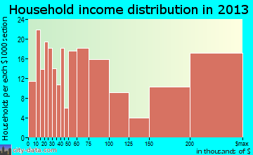 Rye Brook household income distribution