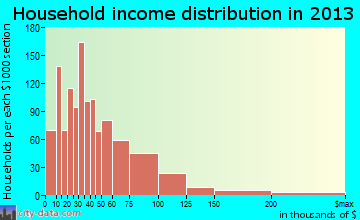 Spring Valley household income distribution