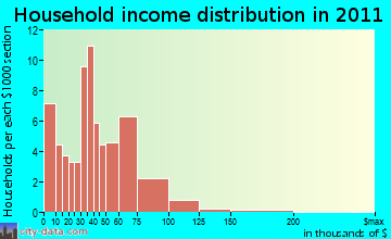 Unadilla household income distribution
