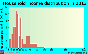 Evening Shade household income distribution
