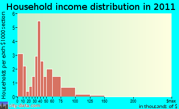 Worth household income distribution
