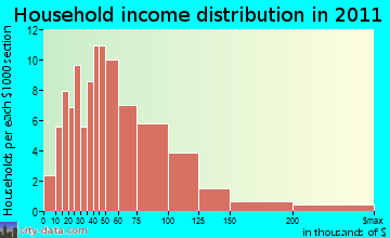 Conesus household income distribution