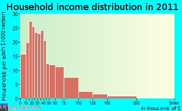 Minden household income distribution
