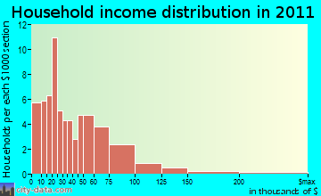 Ava household income distribution