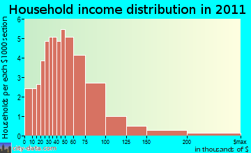 Steuben household income distribution