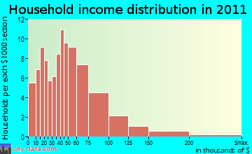 Butternuts household income distribution