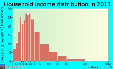 Brutus household income distribution