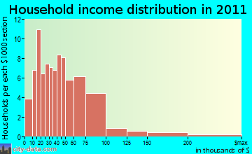 Cincinnatus household income distribution