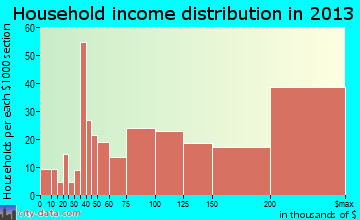 Coto de Caza household income distribution