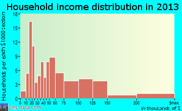 Cedar Point household income distribution