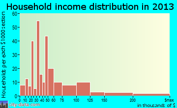 Emerald Isle household income distribution