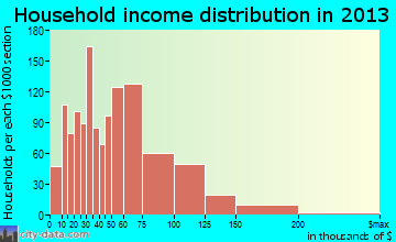 Garner household income distribution