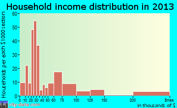 Hudson household income distribution