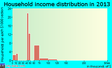 Ocracoke household income distribution