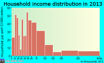 Ogden household income distribution