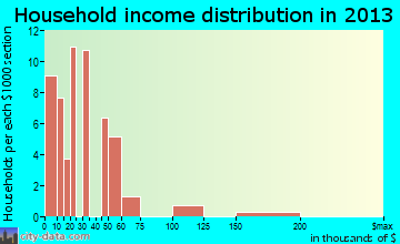 Silver City household income distribution