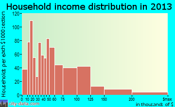 Duarte household income distribution