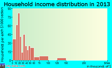 Spindale household income distribution
