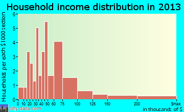 Neche household income distribution
