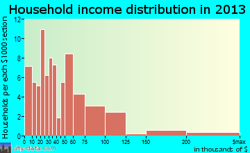 New Salem household income distribution