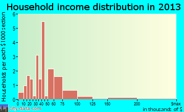 Tower City household income distribution