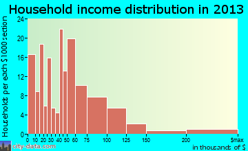 Ashville household income distribution