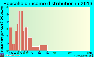 Bloomingdale household income distribution