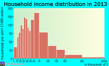 Brunswick household income distribution