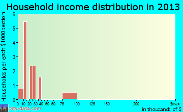 Lower Salem household income distribution