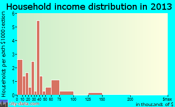 Magnetic Springs household income distribution