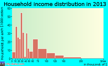 Madison household income distribution