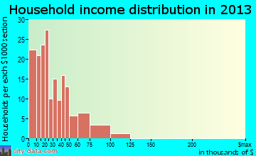 Middleport household income distribution