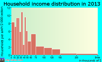 New Concord household income distribution
