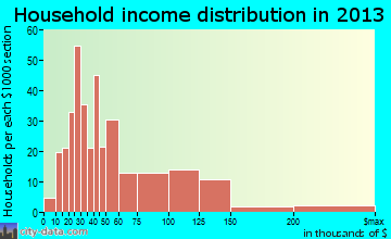 Plain City household income distribution