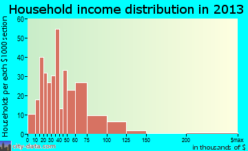 Guadalupe household income distribution