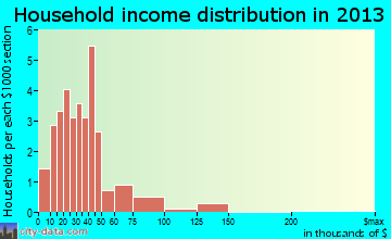 Rayland household income distribution