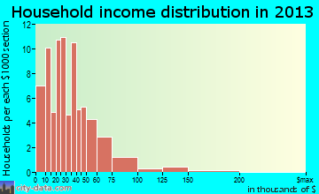 Salineville household income distribution