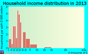 Savannah household income distribution