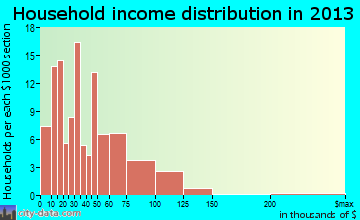 Williamsburg household income distribution