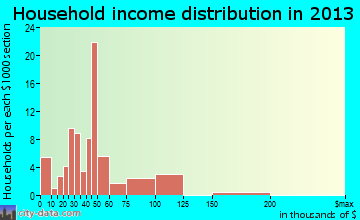 Bushyhead household income distribution