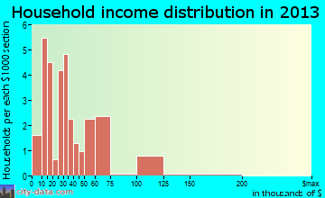 Depew household income distribution