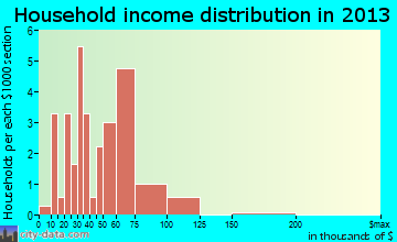 Johnson household income distribution