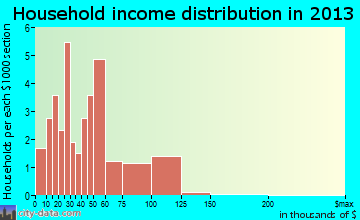 Lost City household income distribution