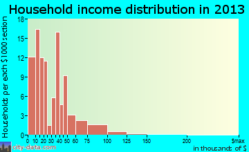 Salina household income distribution
