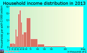 Waukomis household income distribution
